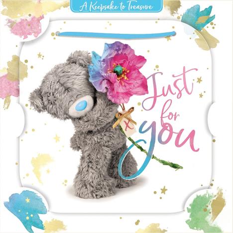 3D Holographic Just For You Flower Me to You Bear Card £2.69